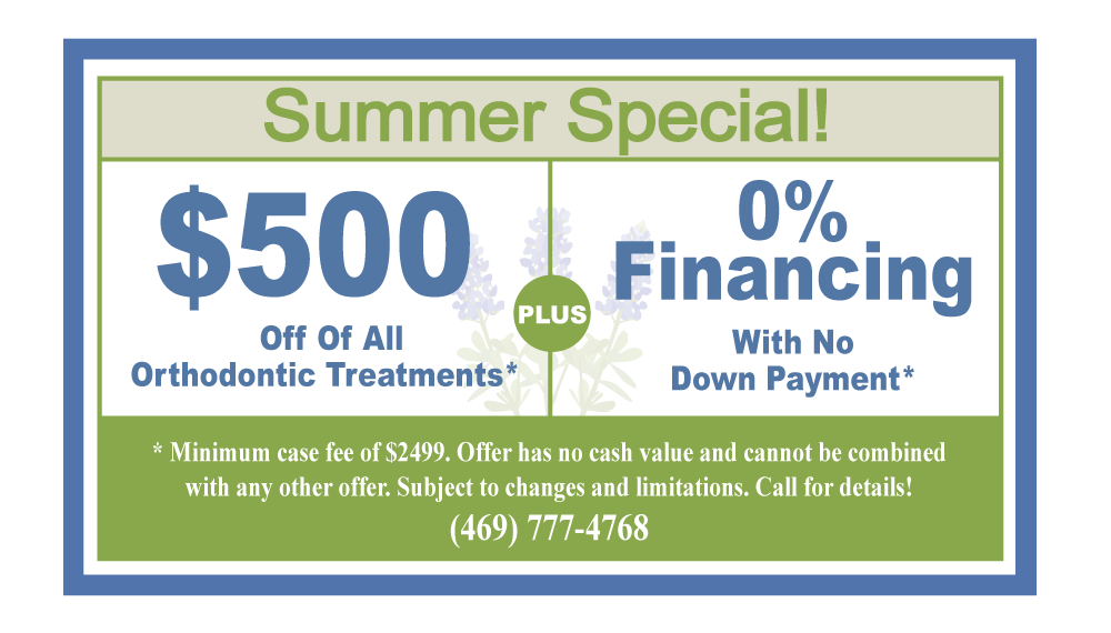 Summer braces special for $500 off